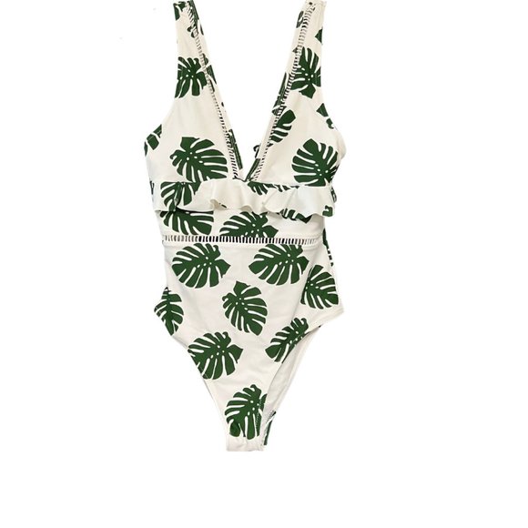 Cupshe Swim Nwt Cupshe Banana Leaves One Piece Bathing Suit Poshmark